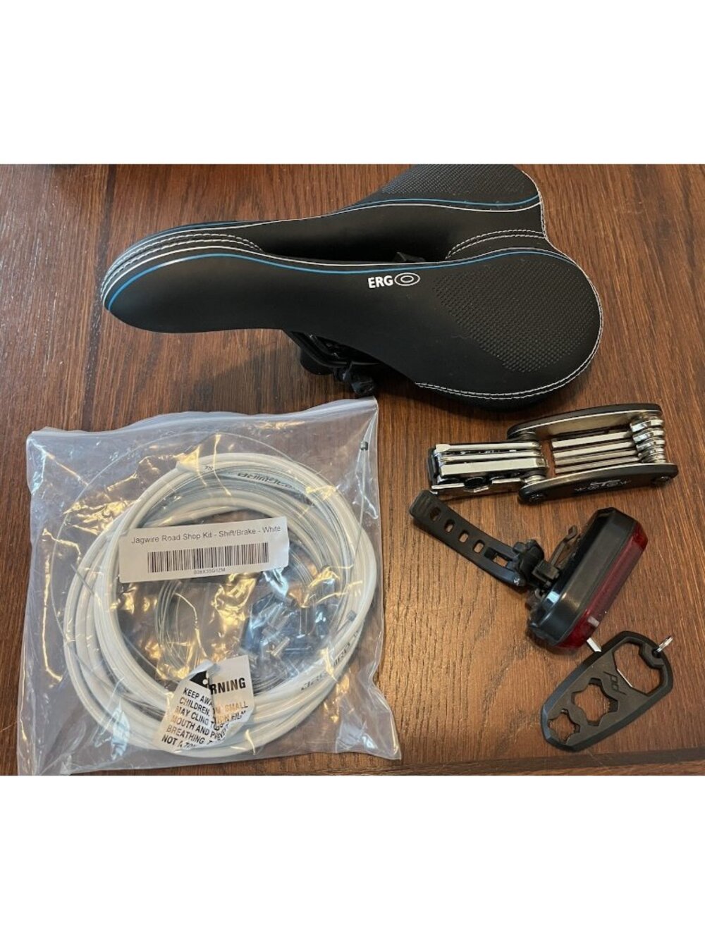 Road Bike Accessories ERG Bell Seat Jagwire Shift Brake Kit Light & Tools